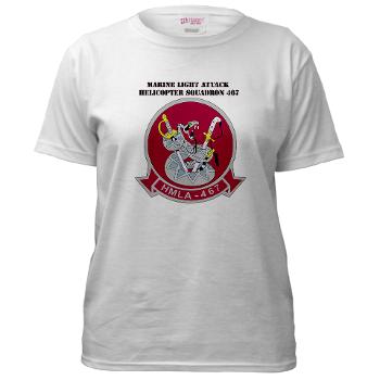 MLAHS467 - A01 - 04 - Marine Light Attack Helicopter Squadron 467 (HMLA-467) with Text - Women's T-Shirt