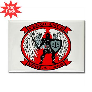 MLAHS469 - M01 - 01 - Marine Light Attack Helicopter Squadron 469 - Rectangle Magnet (100 pack)