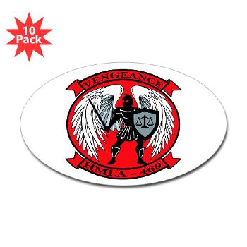 MLAHS469 - M01 - 01 - Marine Light Attack Helicopter Squadron 469 - Sticker (Oval 10 pk)