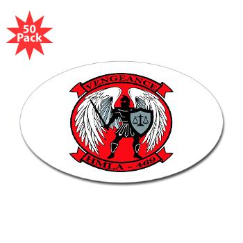 MLAHS469 - M01 - 01 - Marine Light Attack Helicopter Squadron 469 - Sticker (Oval 50 pk) - Click Image to Close