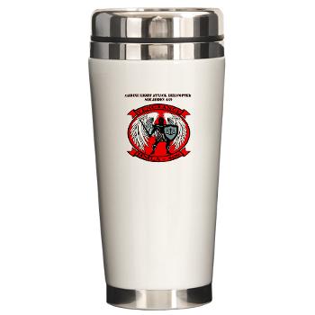 MLAHS469 with Text - M01 - 03 - Marine Light Attack Helicopter Squadron 469 with Text - Ceramic Travel Mug