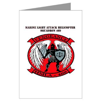 MLAHS469 with Text - M01 - 02 - Marine Light Attack Helicopter Squadron 469 with Text - Greeting Cards (Pk of 10)