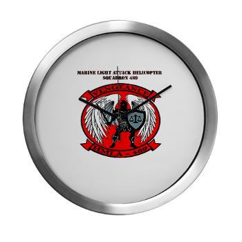 MLAHS469 with Text - M01 - 03 - Marine Light Attack Helicopter Squadron 469 with Text - Modern Wall Clock