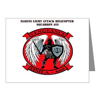 MLAHS469 with Text - M01 - 02 - Marine Light Attack Helicopter Squadron 469 with Text - Note Cards (Pk of 20) - Click Image to Close