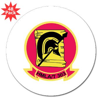 MLATS303 - M01 - 01 - Marine Lt Atk Training Squadron 303 - 3" Lapel Sticker (48 pk) - Click Image to Close