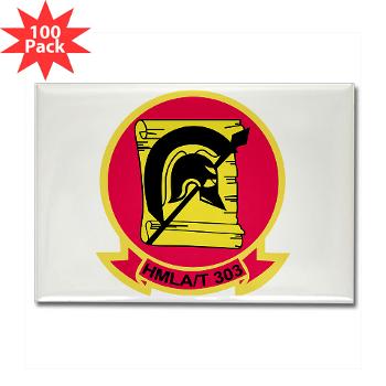 MLATS303 - M01 - 01 - Marine Lt Atk Training Squadron 303 - Rectangle Magnet (100 pack)