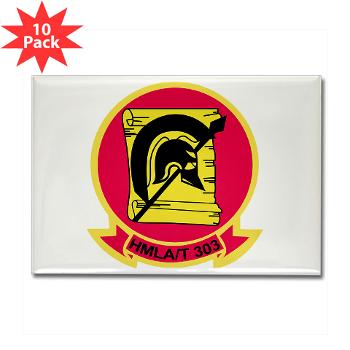 MLATS303 - M01 - 01 - Marine Lt Atk Training Squadron 303 - Rectangle Magnet (10 pack) - Click Image to Close