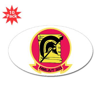 MLATS303 - M01 - 01 - Marine Lt Atk Training Squadron 303 - Sticker (Oval 10 pk) - Click Image to Close