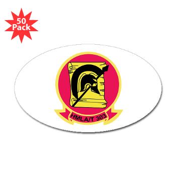 MLATS303 - M01 - 01 - Marine Lt Atk Training Squadron 303 - Sticker (Oval 50 pk)