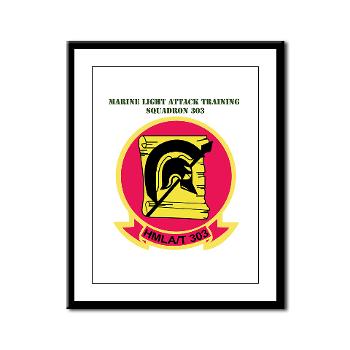 MLATS303 - M01 - 02 - Marine Lt Atk Training Squadron 303 with Text - Framed Panel Print - Click Image to Close