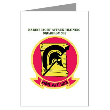 MLATS303 - M01 - 02 - Marine Lt Atk Training Squadron 303 with Text - Greeting Cards (Pk of 10)