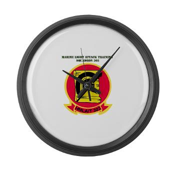 MLATS303 - M01 - 03 - Marine Lt Atk Training Squadron 303 with Text - Large Wall Clock