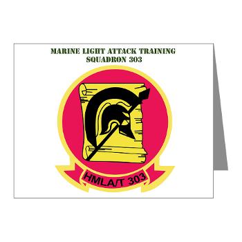 MLATS303 - M01 - 02 - Marine Lt Atk Training Squadron 303 with Text - Note Cards (Pk of 20) - Click Image to Close