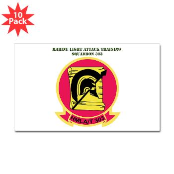 MLATS303 - M01 - 01 - Marine Lt Atk Training Squadron 303 with Text - Sticker (Rectangle 10 pk) - Click Image to Close