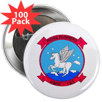 MMHS163 - M01 - 01 - Marine Medium Helicopter Squadron 163 - 2.25" Button (100 pack) - Click Image to Close