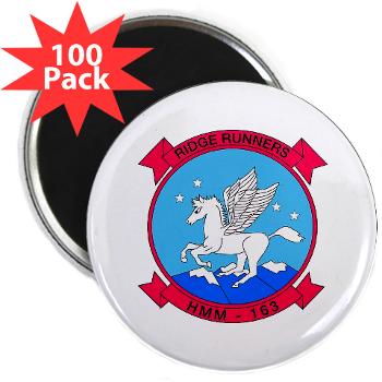 MMHS163 - M01 - 01 - Marine Medium Helicopter Squadron 163 - 2.25" Magnet (100 pack)