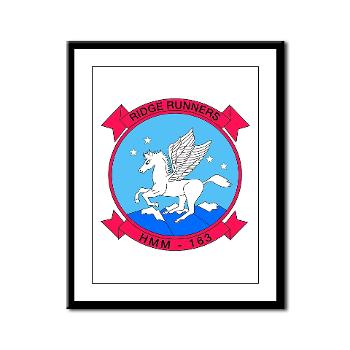MMHS163 - M01 - 02 - Marine Medium Helicopter Squadron 163 - Framed Panel Print - Click Image to Close