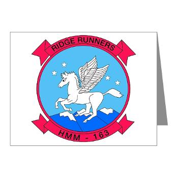 MMHS163 - M01 - 02 - Marine Medium Helicopter Squadron 163 - Note Cards (Pk of 20) - Click Image to Close