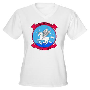 MMHS163 - A01 - 04 - Marine Medium Helicopter Squadron 163 - Women's V-Neck T-Shirt - Click Image to Close