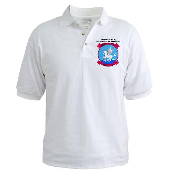 MMHS163 - A01 - 04 - Marine Medium Helicopter Squadron 163 with Text - Golf Shirt