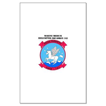 MMHS163 - M01 - 02 - Marine Medium Helicopter Squadron 163 with Text - Large Poster