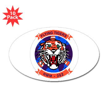 MMHS262 - M01 - 01 - Marine Medium Helicopter Squadron 262 Sticker (Oval 10 pk) - Click Image to Close