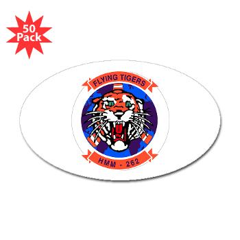 MMHS262 - M01 - 01 - Marine Medium Helicopter Squadron 262 Sticker (Oval 50 pk) - Click Image to Close