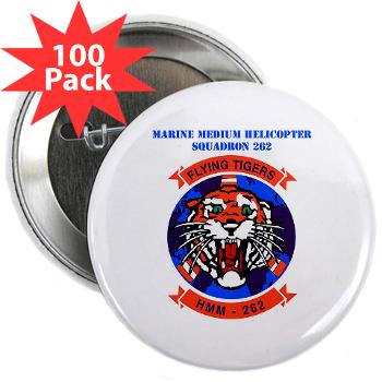 MMHS262 - M01 - 01 - Marine Medium Helicopter Squadron 262 with Text 2.25" Button (100 pack) - Click Image to Close