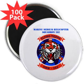 MMHS262 - M01 - 01 - Marine Medium Helicopter Squadron 262 with Text 2.25" Magnet (100 pack)