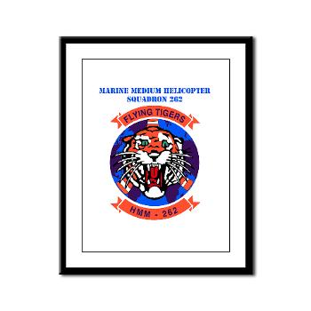 MMHS262 - M01 - 02 - Marine Medium Helicopter Squadron 262 with Text Framed Panel Print