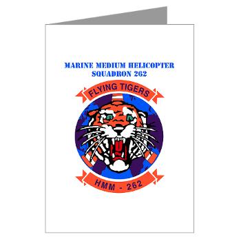 MMHS262 - M01 - 02 - Marine Medium Helicopter Squadron 262 with Text Greeting Cards (Pk of 10)