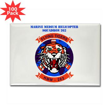 MMHS262 - M01 - 01 - Marine Medium Helicopter Squadron 262 with Text Rectangle Magnet (100 pack)