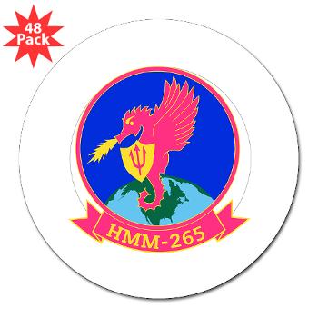MMHS265 - M01 - 01 - Marine Medium Helicopter Squadron 265 - 3" Lapel Sticker (48 pk)