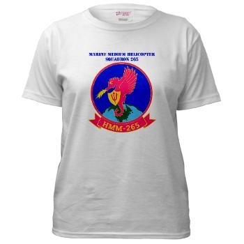 MMHS265 - A01 - 04 - Marine Medium Helicopter Squadron 265 with Text - Women's T-Shirt