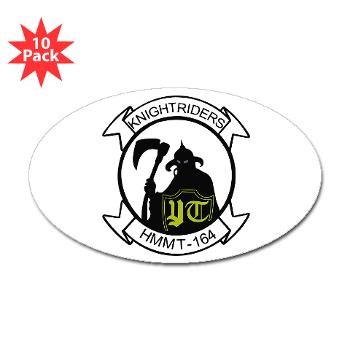 MMHTS164 - M01 - 01 - Marine Med Helicopter Tng Sqdrn 164 - Sticker (Oval 10 pk) - Click Image to Close