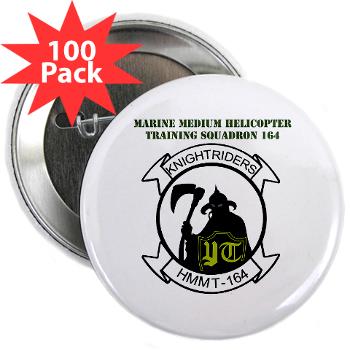 MMHTS164 - M01 - 01 - Marine Med Helicopter Tng Sqdrn 164 with Text - 2.25" Button (100 pack)