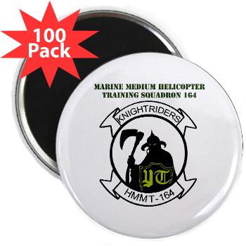 MMHTS164 - M01 - 01 - Marine Med Helicopter Tng Sqdrn 164 with Text - 2.25" Magnet (100 pack)