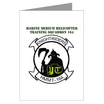 MMHTS164 - M01 - 02 - Marine Med Helicopter Tng Sqdrn 164 with Text - Greeting Cards (Pk of 10) - Click Image to Close