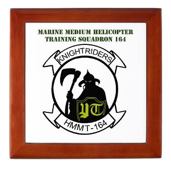 MMHTS164 - M01 - 03 - Marine Med Helicopter Tng Sqdrn 164 with Text - Keepsake Box