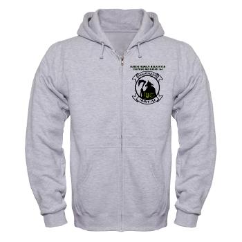 MMHTS164 - A01 - 03 - Marine Med Helicopter Tng Sqdrn 164 with Text - Zip Hoodie
