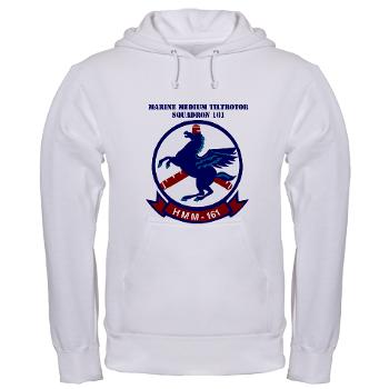 MMTS161 - A01 - 03 - Marine Medium Tiltrotor Squadron 161 with Text - Hooded Sweatshirt - Click Image to Close