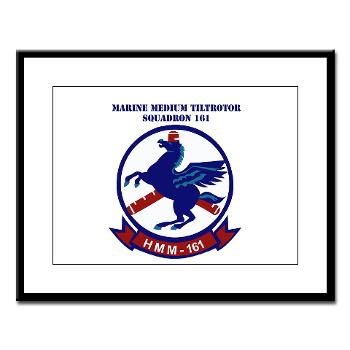 MMTS161 - M01 - 02 - Marine Medium Tiltrotor Squadron 161 with Text - Large Framed Print