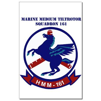 MMTS161 - M01 - 02 - Marine Medium Tiltrotor Squadron 161 with Text - Mini Poster Print