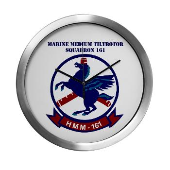 MMTS161 - M01 - 03 - Marine Medium Tiltrotor Squadron 161 with Text - Modern Wall Clock - Click Image to Close