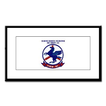 MMTS161 - M01 - 02 - Marine Medium Tiltrotor Squadron 161 with Text - Small Framed Print