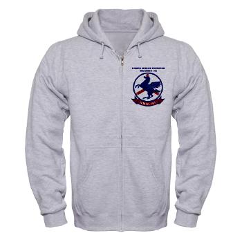 MMTS161 - A01 - 03 - Marine Medium Tiltrotor Squadron 161 with Text - Zip Hoodie