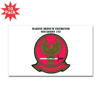 MMTS162 - M01 - 01 - Marine Medium Tiltrotor Squadron 162 (VMM-162) with Text Sticker (Rectangle 10 pk) - Click Image to Close