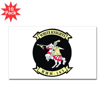 MMTS165 - A01 - 01 - USMC - Marine Medium Tiltrotor Squadron 165 - Sticker (Rectangle 10 pk) - Click Image to Close