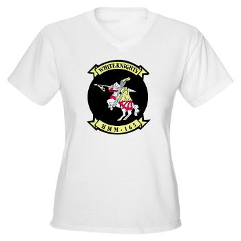 MMTS165 - A01 - 01 - USMC - Marine Medium Tiltrotor Squadron 165 - Women's V-Neck T-Shirt