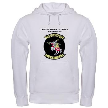 MMTS165 - A01 - 01 - USMC - Marine Medium Tiltrotor Squadron 165 with Text - Hooded Sweatshirt - Click Image to Close